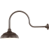 Millennium Lighting RLM 1 Light Outdoor Wall Sconce with 14" Warehouse Shade and 30" Gooseneck Stem Architectural Bronze