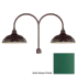Millennium Lighting-RWHS14-RPAD-Fixture with Satin Green Finish Swatch