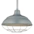 Millennium Lighting RLM Single Light 17" Wide Outdoor Pendant with Warehouse Shade and 24" Stem Galvanized
