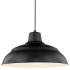 Millennium Lighting RLM Single Light 17" Wide Pendant Satin Black