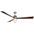 MinkaAire Nauticus 65" 3 Blade Smart Indoor / Outdoor LED Ceiling Fan with Remote Included Brushed NIckel Wet / Distressed Koa