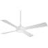 MinkaAire Aluma 52" 4 Blade Indoor LED Ceiling Fan with Wall Control Included Flat White