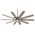 MinkaAire Barn H2O 84" 10 Blade Indoor / Outdoor Smart LED Ceiling Fan with Remote Included Coal