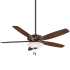 MinkaAire Mojo LED 52" 5 Blade Indoor Ceiling Fan with LED Bulbs Included Oil Rubbed Bronze