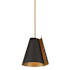 Minka Lavery Hillcrest 12" Wide Pendant with a Steel Shade Dark Bronze / Legacy Brass