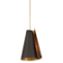 Minka Lavery Hillcrest 14" Wide Pendant with a Steel Shade Dark Bronze / Legacy Brass