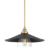 Minka Lavery Segan 1 Light 20" Wide Pendant Coal / Soft Brass