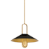 Minka Lavery Goldenridge 15" Wide LED Pendant Matte Black / Legacy Brass