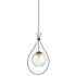 Minka Lavery Cody 9" Wide Mini Pendant with Clear Water Glass Coal / Soft Brass