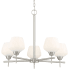 Minka Lavery Camrin 5 Light 25" Wide Vantage Chandelier Brushed Nickel