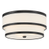 Minka Lavery Cascade 3 Light 15" Wide Flush Mount Drum Ceiling Fixture with White Linen Coal