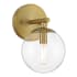 Minka Lavery Auresa 9" Tall Vantage Bathroom Sconce with Clear Glass Globe Soft Brass