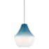 Minka Lavery Pacific 14" Wide Pendant with Blue Ombre Glass Shade Brushed Nickel