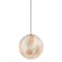 Minka Lavery Desert 10" Wide Mini Pendant with Amber Swirl Glass Shade Brushed Nickel
