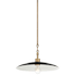 Minka Lavery York 16" Wide Pendant Dark Matte Black / Natural Brass
