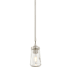 Minka Lavery Poleis 1 Light 4" Wide Mini Pendant with Clear Glass Brushed Nickel