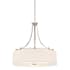 Minka Lavery Poleis 3 Light 20" Wide Pendant with Fabric Shade Brushed Nickel