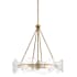Minka Lavery Elora 6 Light 24" Wide Multi Light Pendant with Water Glass Shades Legacy Brass