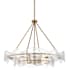 Minka Lavery Elora 12 Light 36" Wide Multi Light Pendant with Water Glass Shades Legacy Brass