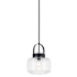 Minka Lavery WickGlow 11" Wide Pendant with Clear Glass Shade Dark Matte Black