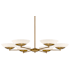 Minka Lavery Solara 6 Light 36" Wide LED Chandelier with Faux Alabaster Shades Legacy Brass