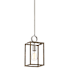 Minka Lavery Country Estates 1 Light 7" Wide Mini Pendant Sun Faded Wood / Brushed Nickel