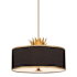 Minka Lavery Caprio 4 Light 24" Wide Multi Light Pendant with Fabric Shade Natural Brushed Brass