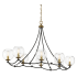 Minka Lavery Kearney Park 8 Light 44" Wide Vantage Chandelier with Clear Glass Coal / Soft Brass