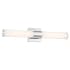 Minka Lavery Vantage 24" Wide Adjustable CCT LED Bath Bar with White Cylindrical Shade Chrome