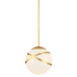 Minka Lavery Batignolles 10" Wide Mini Pendant with White Glass Shade Gold