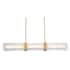 Minka Lavery Lumina 52" Wide Linear Pendant with Water Glass Shades Legacy Brass