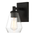 Minka Lavery Clarity 10" Tall Bathroom Sconce with Clear Glass Shade Coal