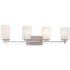Minka Lavery Parsons Studio 4 Light 33" Wide Vantage Bathroom Vanity Light Brushed Nickel