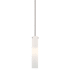 Minka Lavery 1 Light 3" Wide Mini Pendant with Cylindrical Etched Opal Glass Shade Brushed Nickel