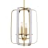 Minka Lavery Aureum 4 Light 14" Wide Pendant Matte White / Honey Gold