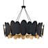 Minka Lavery Vailen 12 Light 36" Wide Multi Light Pendant Dark Matte Black / Textured Gold