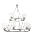 Minka Lavery Winsley 9 Light 34" Wide Vantage Two-Tier Ring Chandelier Brushed Nickel