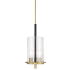 Minka Lavery Baldwin Park 3 Light 10" Wide Mini Pendant Coal / Soft Brass