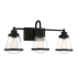 Minka Lavery Mannsdale 3 Light 24" Wide Vanity Light with Clear Glass Shades Coal