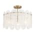 Minka Lavery Oldmill 3 Light 19" Wide Multi Light Semi-flush / Converts to Pendant with Albaster Glass Shades Legacy Brass