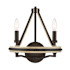 Minka Lavery Sonoma 2 Light 14" Tall Wall Sconce Dark Bronze / Natural Solid Wood