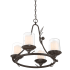Minka Lavery Ponderosa Ridge 4 Light 22" Wide Pillar Candle Ring Chandelier Weathered Spruce / Silverlights