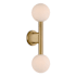 Minka Lavery Fenton 2 Light 22" Tall Wall Sconce with Ribbed Glass Shades Legacy Brass