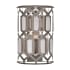 Minka Lavery Hexly 16" Tall Wall Sconce with Crystal Panel and Alabaster Stone Shade Coal