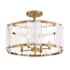 Minka Lavery Veil 4 Light 18" Wide Semi-Flush Drum Ceiling Fixture Legacy Brass