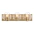 Minka Lavery Elora 3 Light 23" Wide Bathroom Vanity Light with Water Glass Shades Legacy Brass