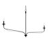 Minka Lavery Velena 2 Light 47" Long Taper Candle Style Chandelier Dark Matte Black