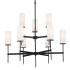 Minka Lavery First Avenue 9 Light 32" Wide Pillar Candle Chandelier Coal