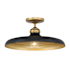 Minka Lavery Crowne 16" Wide Semi-Flush Ceiling Fixture Dark Matte Black / Legacy Brass