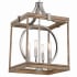 Minka Lavery Country Estates 4 Light 15" Wide Pendant Sun Faded Wood / Brushed Nickel